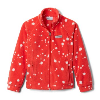 Columbia Jas Meisjes, Benton Springs II Printed Fleece Rood, 30UPWNLIE